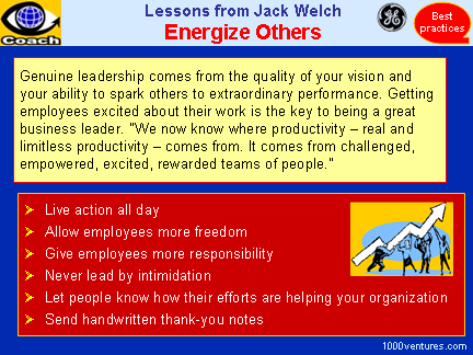 Energizing Employees (Lessons from Jack Welch)